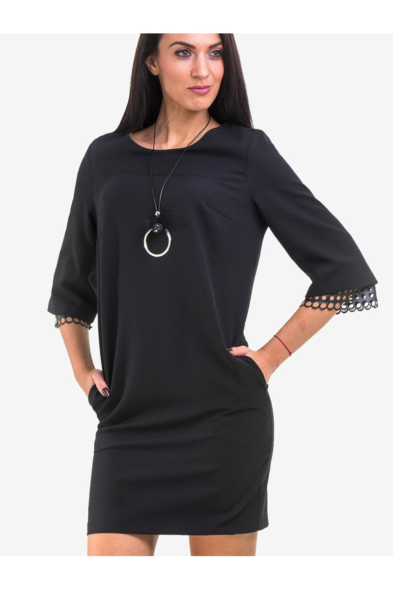 Рокля MACCA със свободна кройка - черна 808 INDIGO Fashion