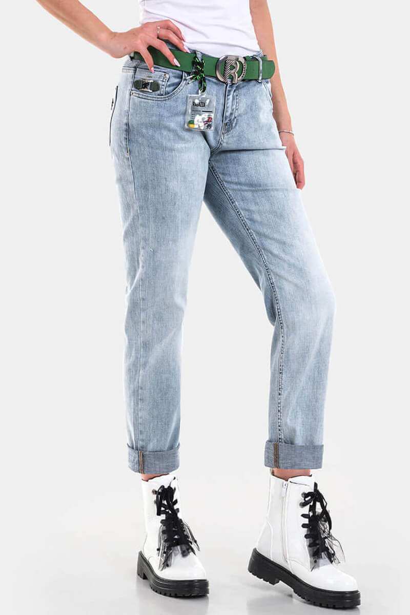 Бойфренд дамски дънки 6010A INDIGO Fashion