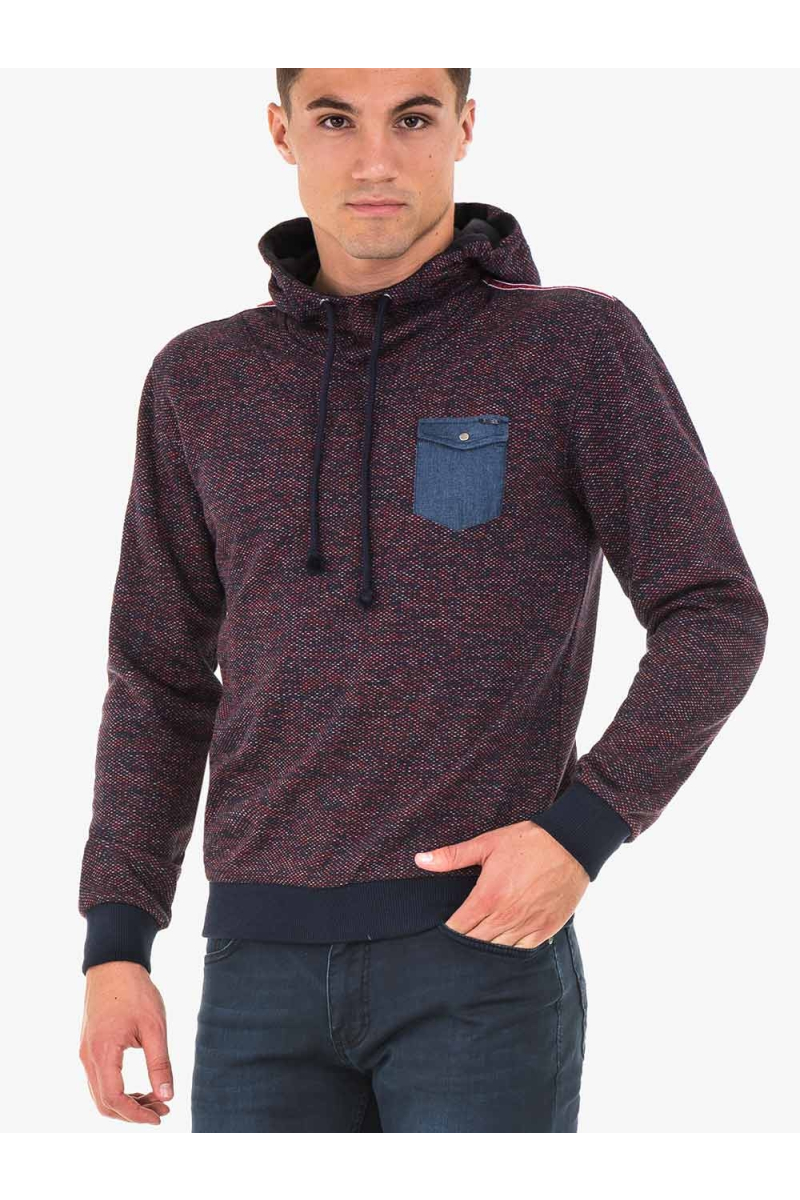 Мъжки суитчър с качулка MCL 29154 - бордо