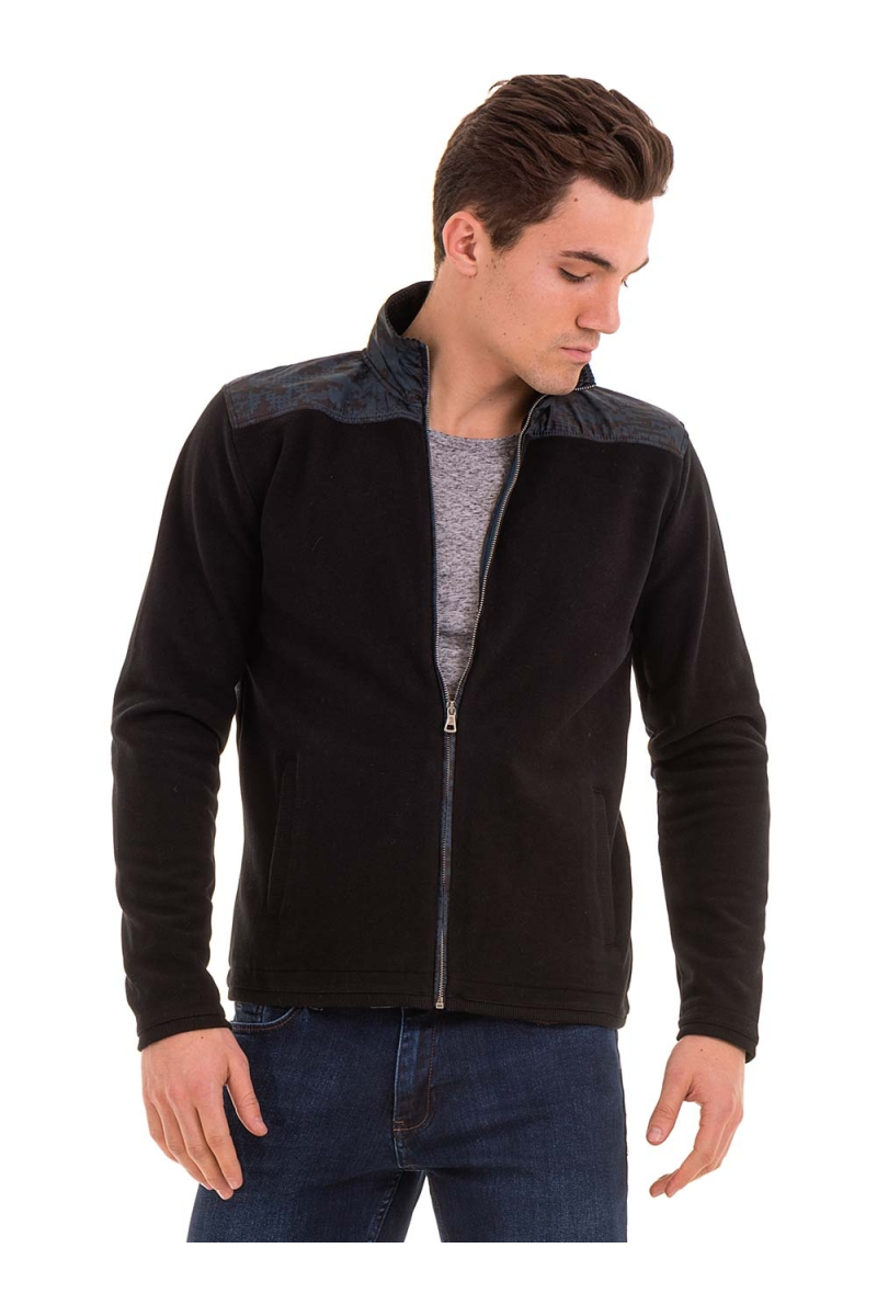 Мъжки суитчър с цип XINT 079 INDIGO Fashion