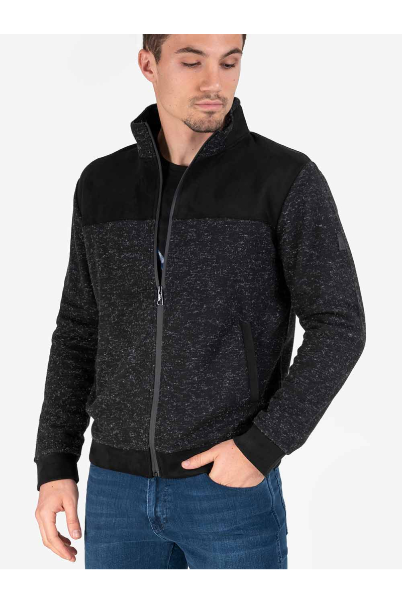 Мъжки спортен суитчър с висока яка 195023 INDIGO Fashion