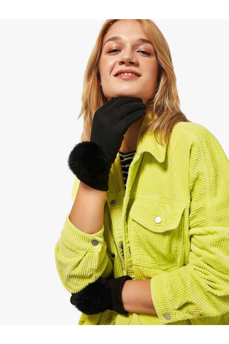 Черни дамски ръкавици 12919 INDIGO Fashion