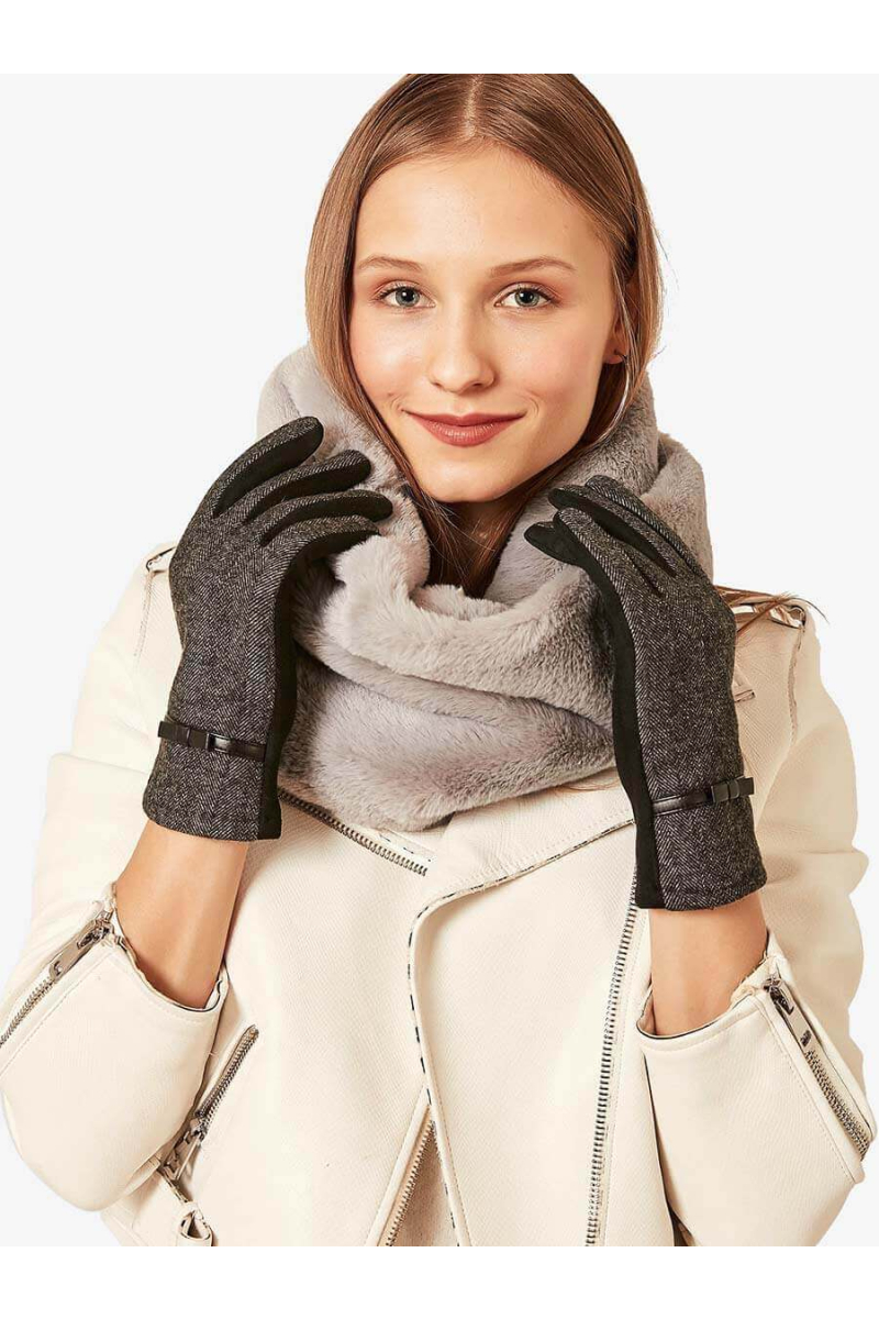 Дамски черни ръкавици 12970 INDIGO Fashion