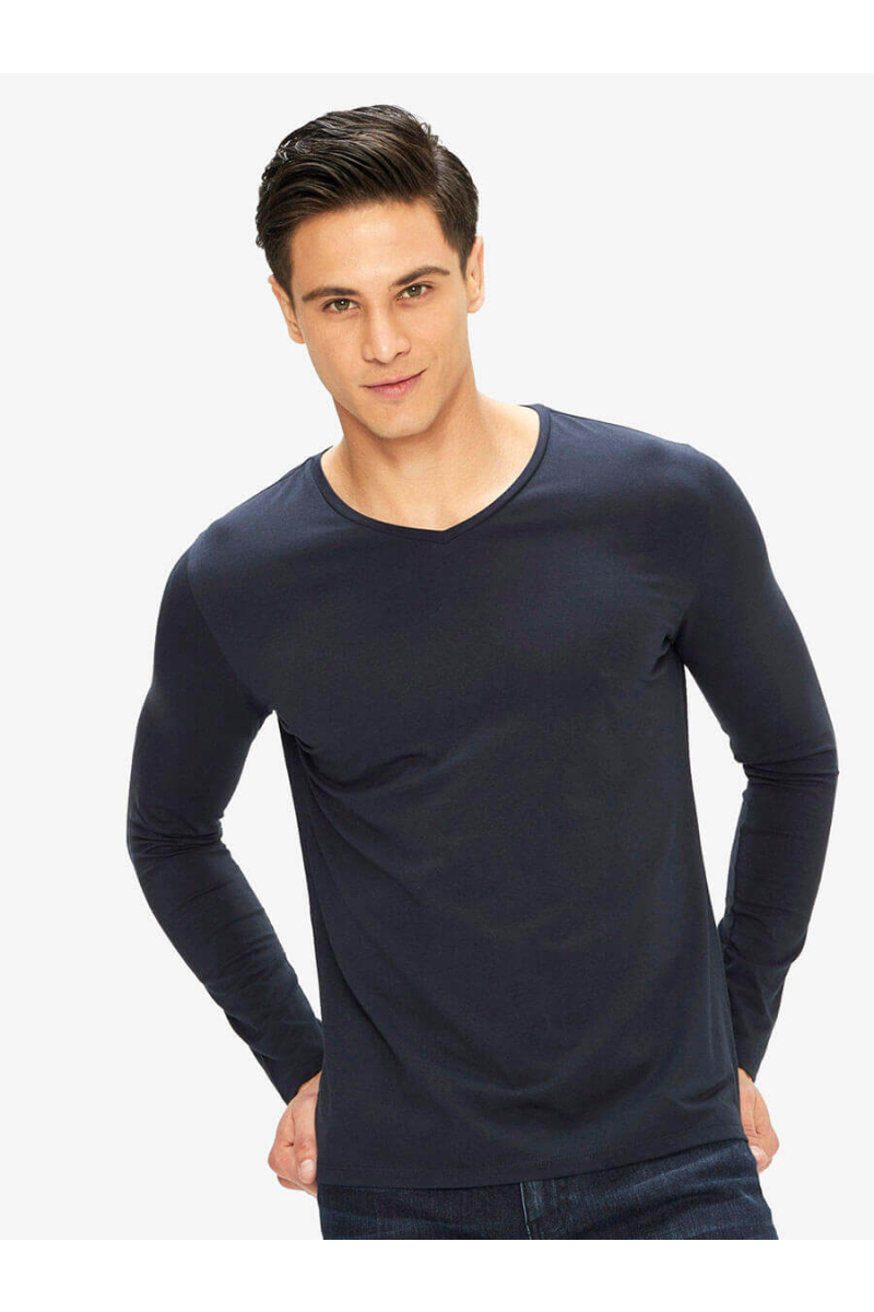 Мъжка блуза от трико - тъмносиня 501530 INDIGO Fashion