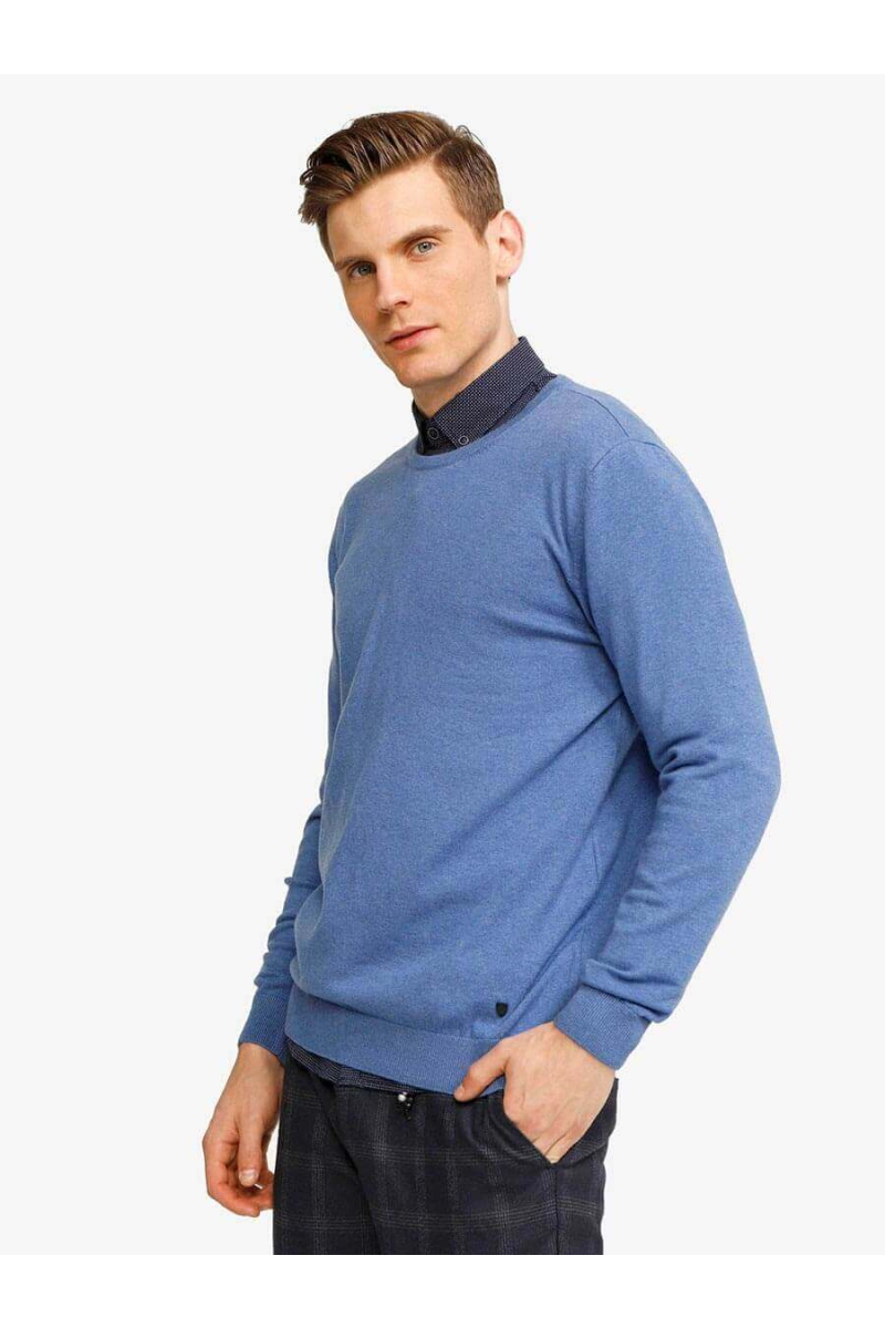 Мъжки син пуловер 801532 INDIGO Fashion