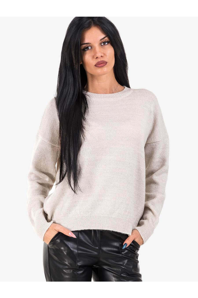 Дамски пуловер с паднал ръкав 1975-01 INDIGO Fashion