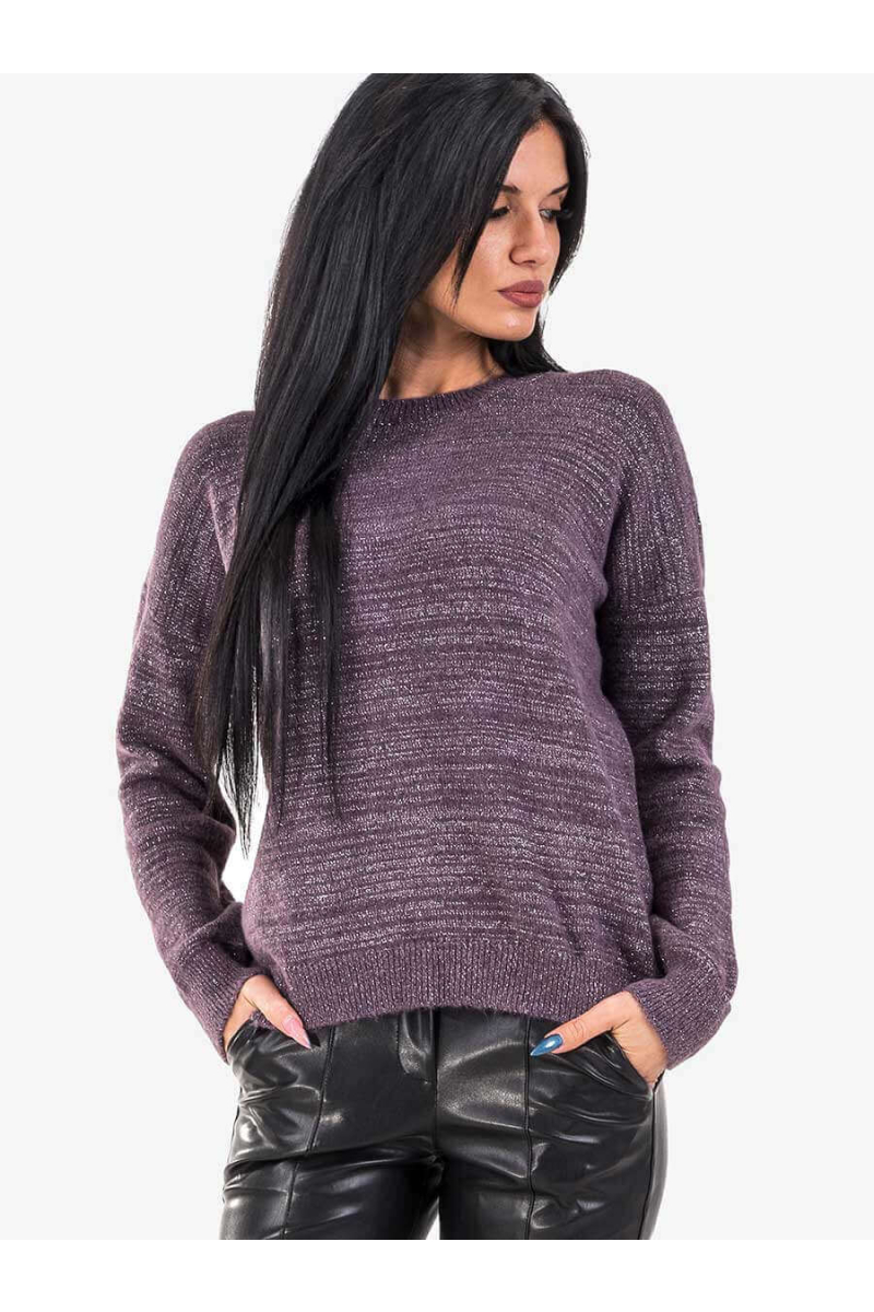 Дамски пуловер с паднал ръкав 1975-48 INDIGO Fashion