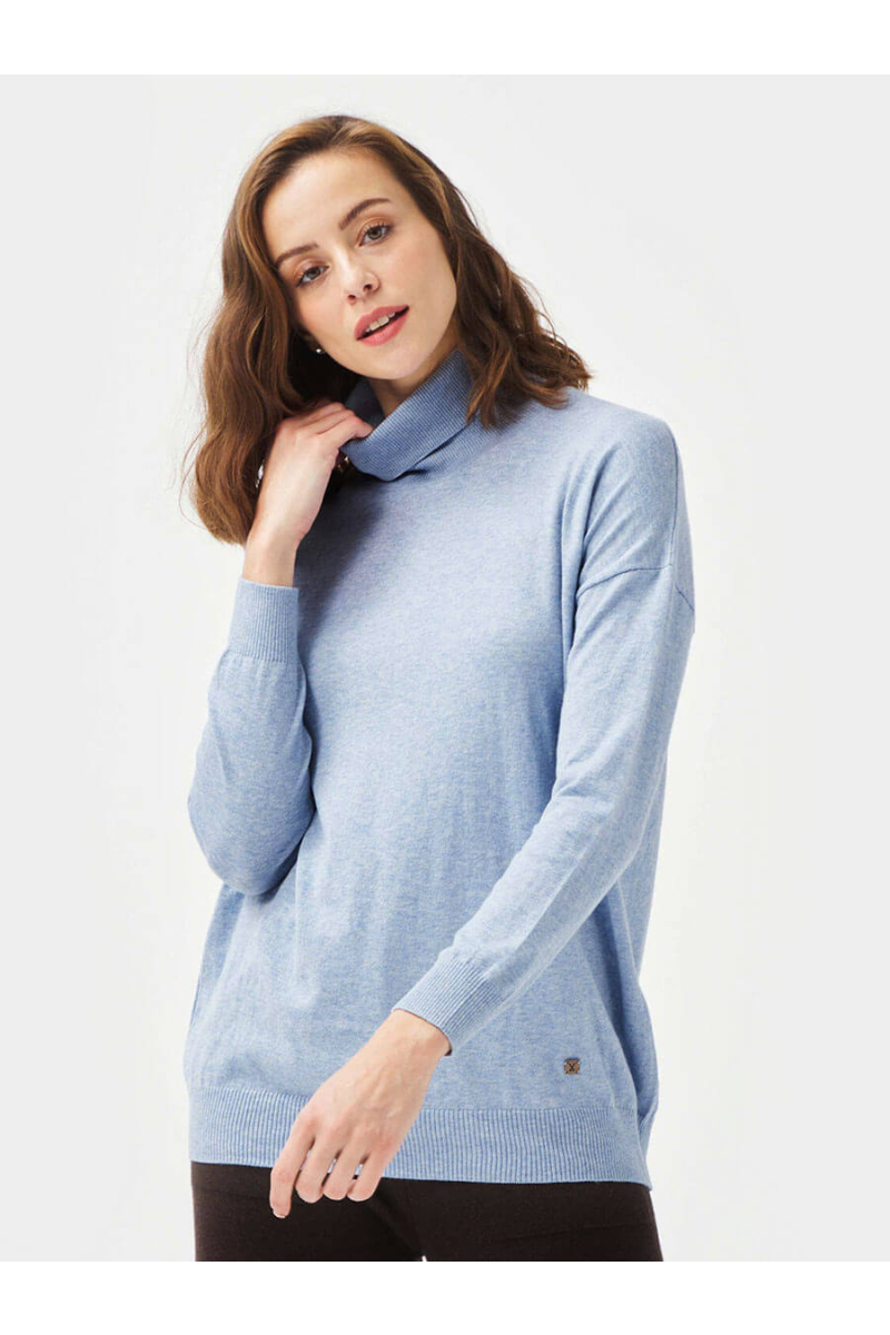 Дамска поло блуза 850694-17 INDIGO Fashion