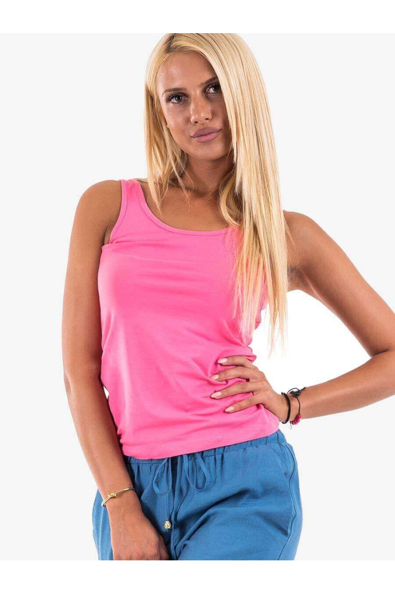 Розов дамски потник с широка презрамка 14881 INDIGO Fashion