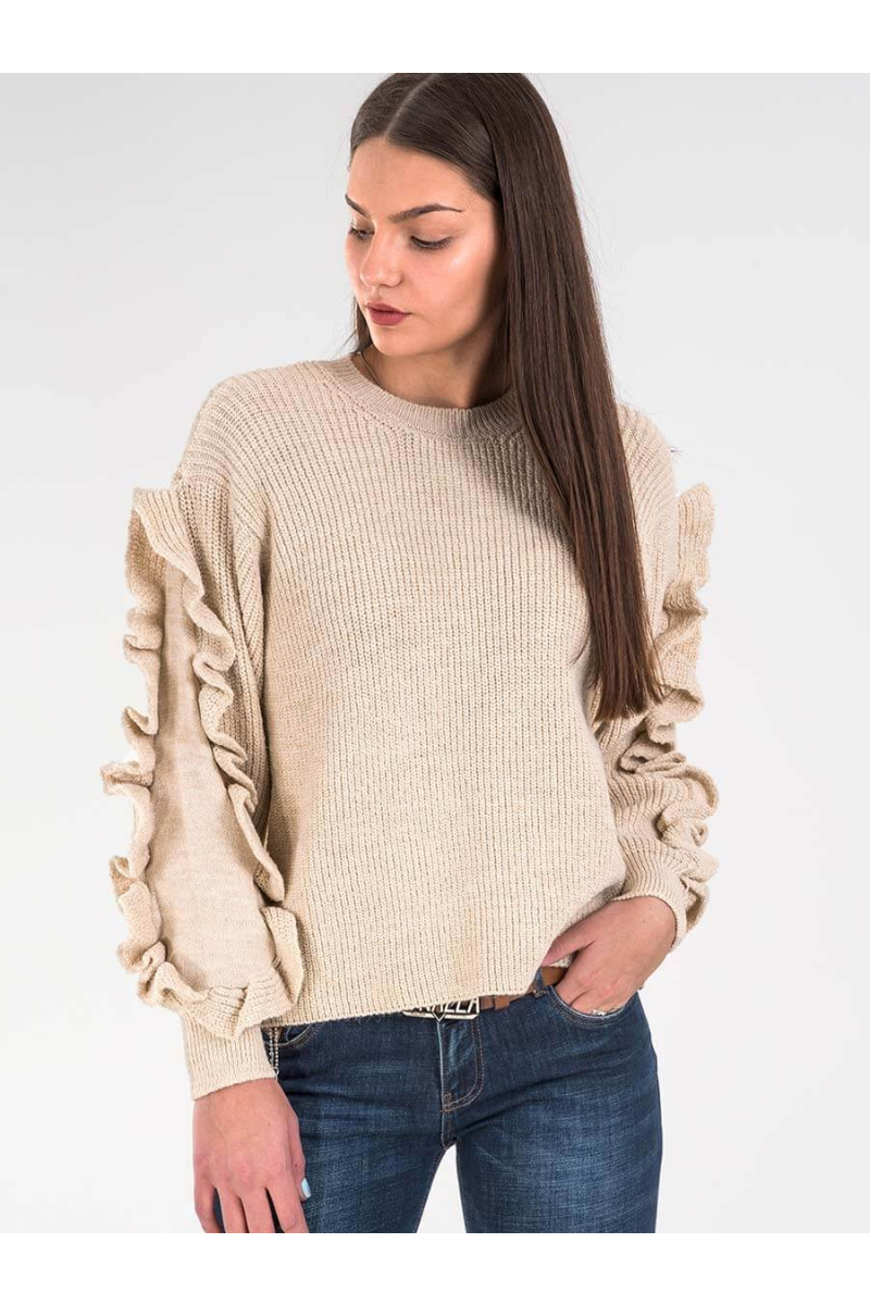 Бежова дамска блуза 2088 INDIGO Fashion