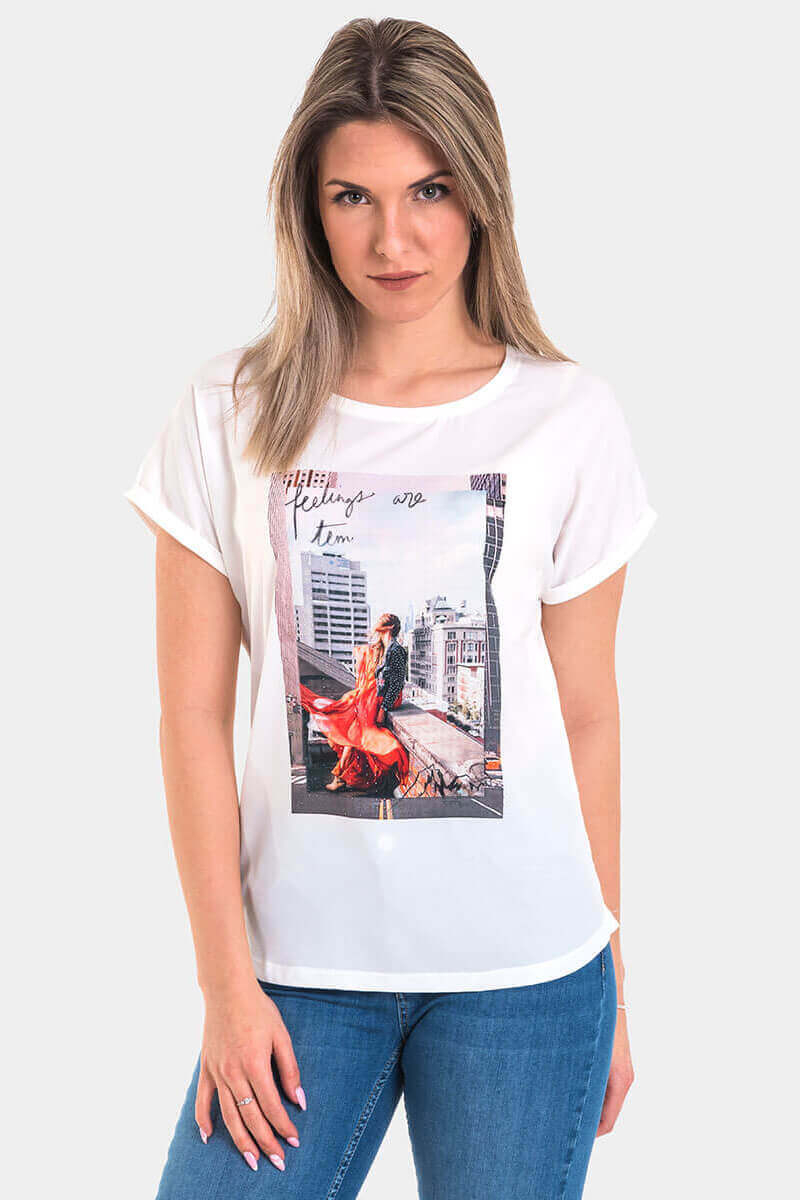 Дамска блуза екрю 7142 INDIGO Fashion