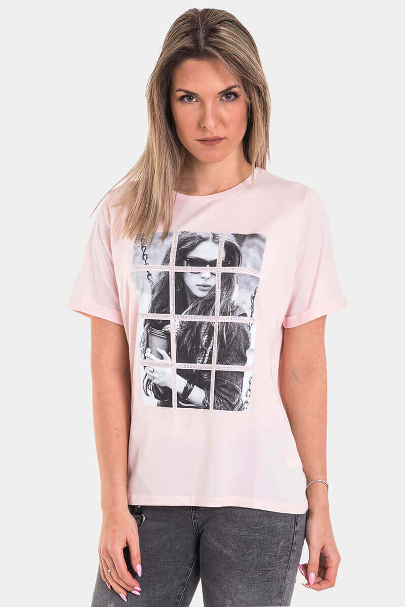 Дамска тениска 7441-50 INDIGO Fashion