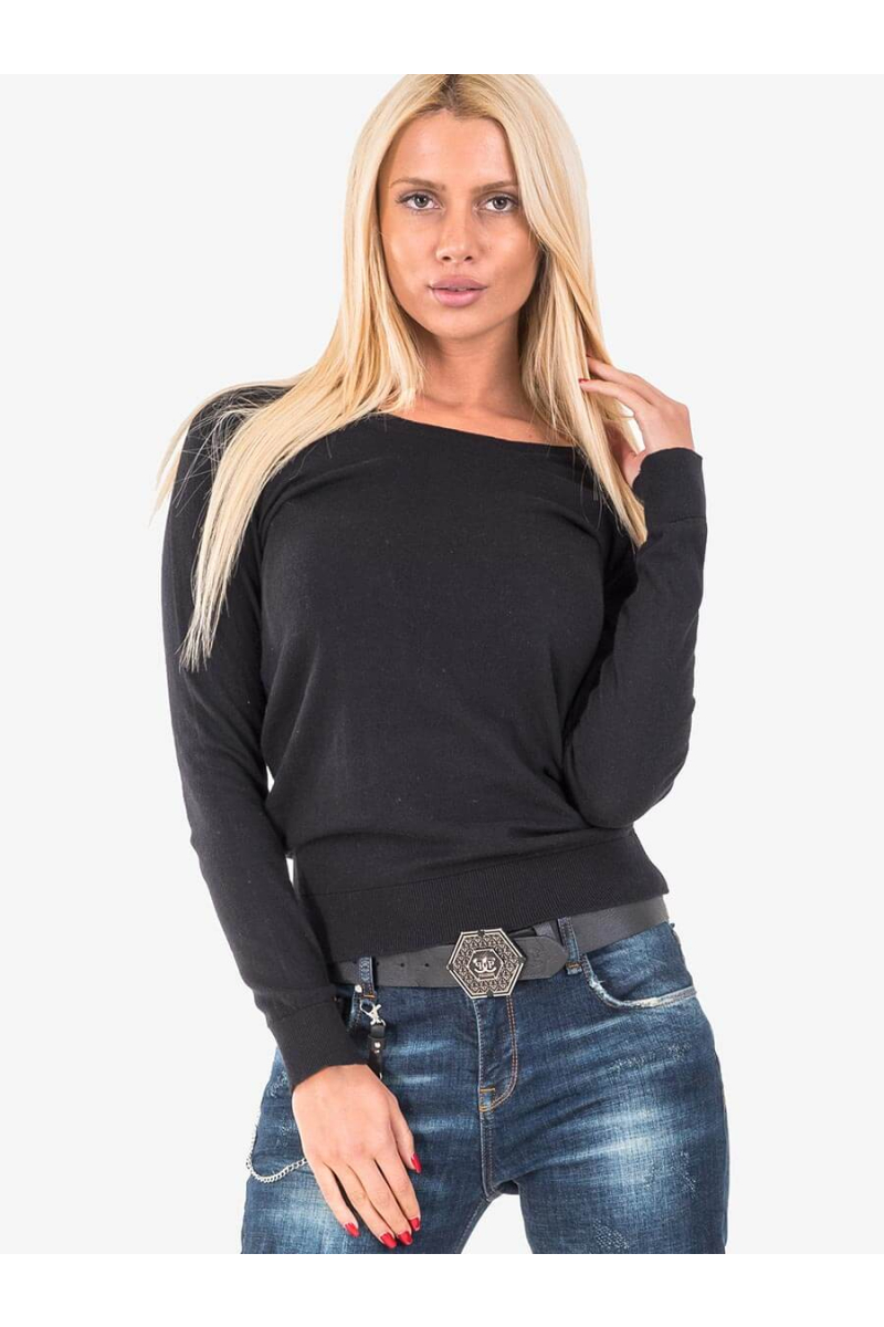 Черна дамска блуза POL02 INDIGO Fashion