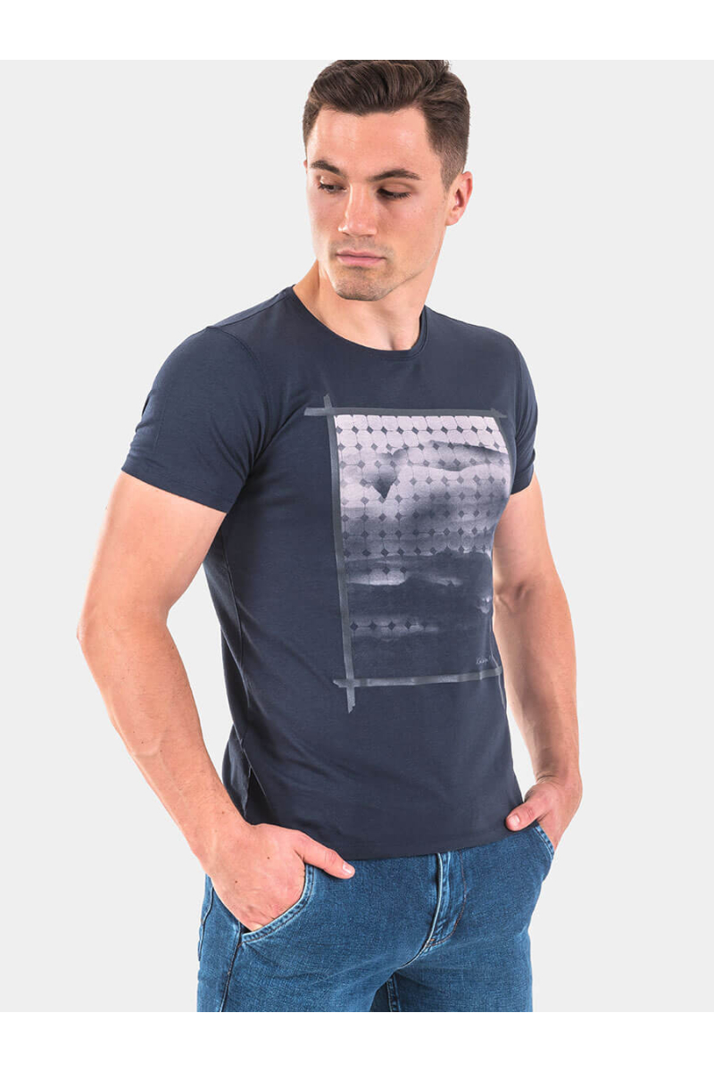 Мъжка тениска 501291-18 INDIGO Fashion