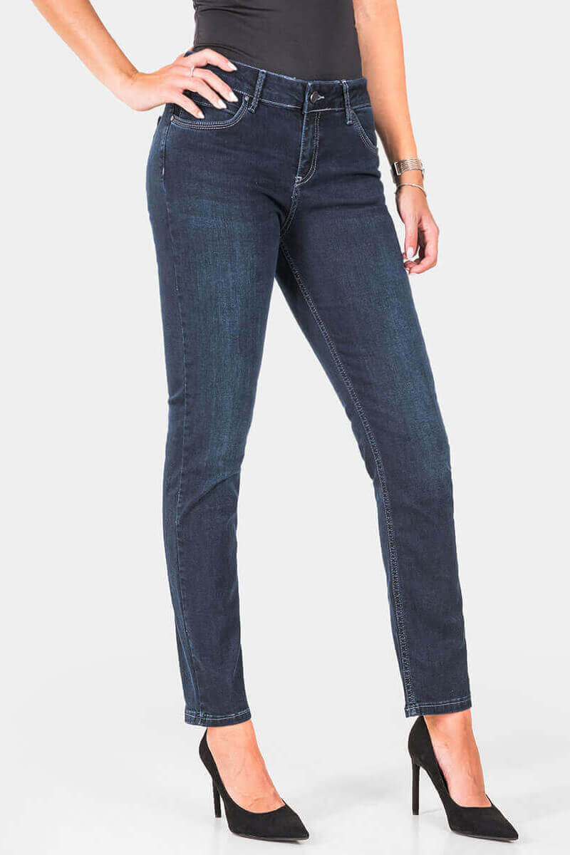Слим фит дамски дънки 1012 INDIGO Fashion