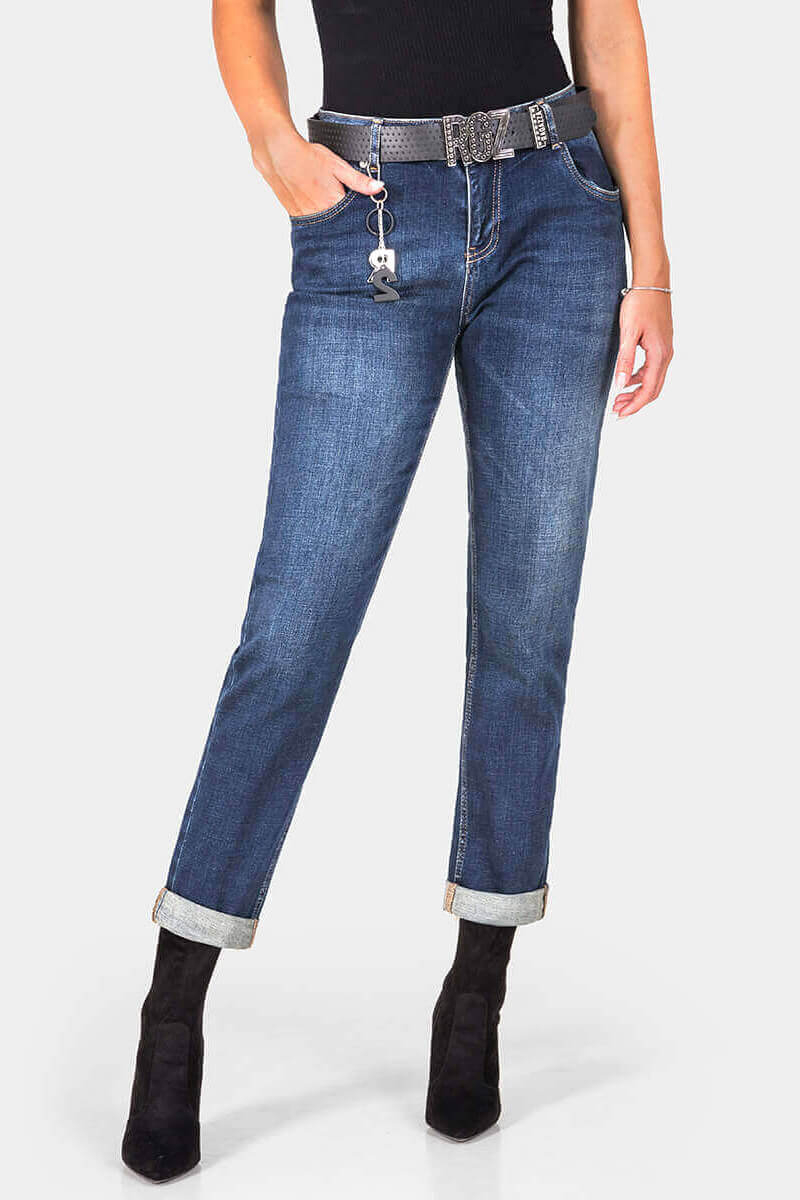 Бойфренд дамски дънки 6349-79 | INDIGO Fashion