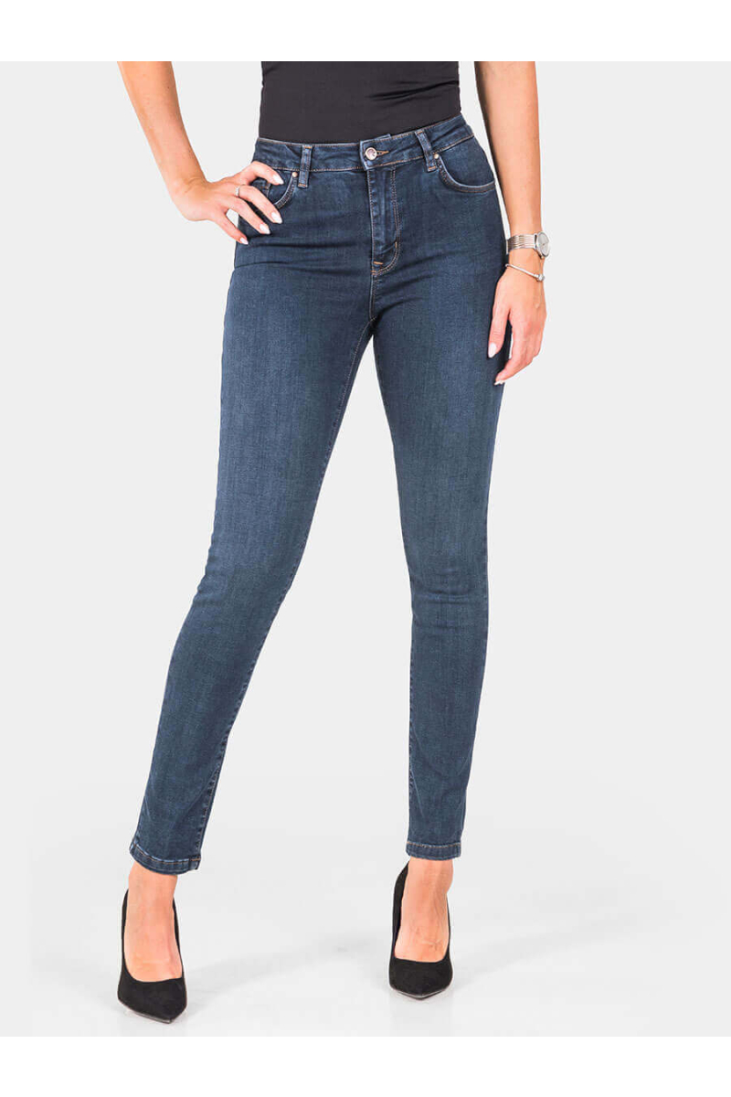 Слим фит дамски дънки Naomi 6021-79 INDIGO Fashion