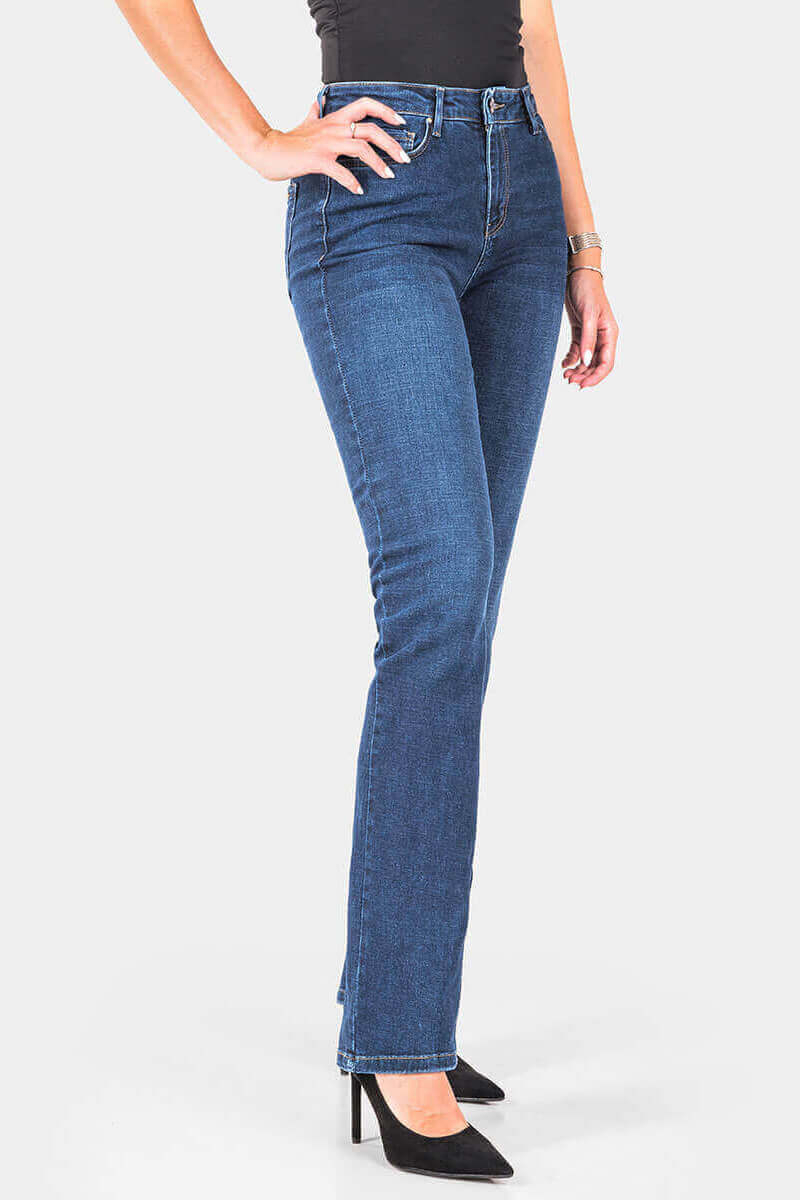 Прави дамски дънки Kelly 6487-78 INDIGO Fashion