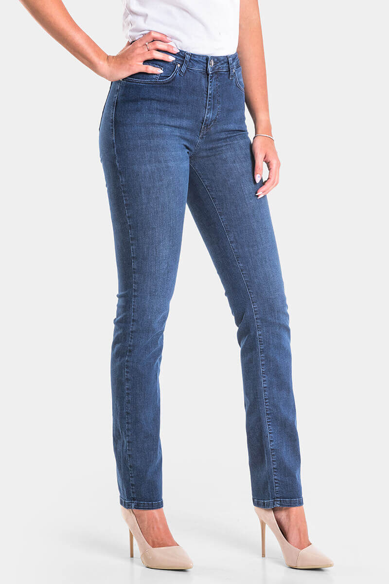Класически дамски дънки Lady XL 6665 INDIGO Fashion