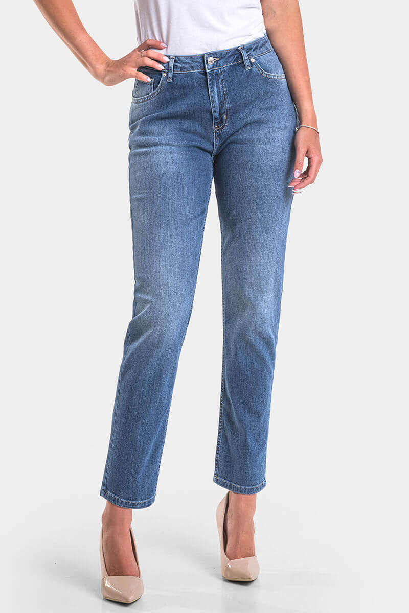 Бойфренд дамски дънки 6695 INDIGO Fashion