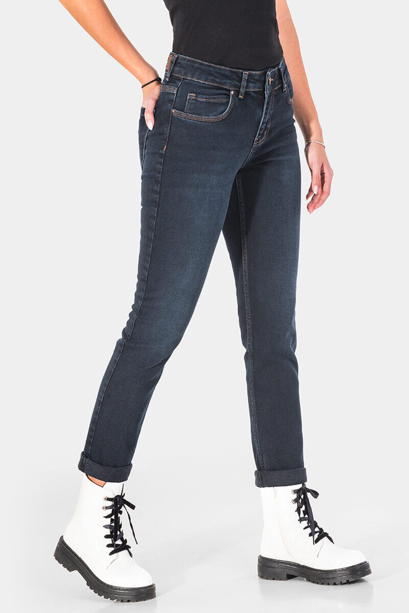 Слим фит дамски дънки 6935-79 Lacarino INDIGO Fashion