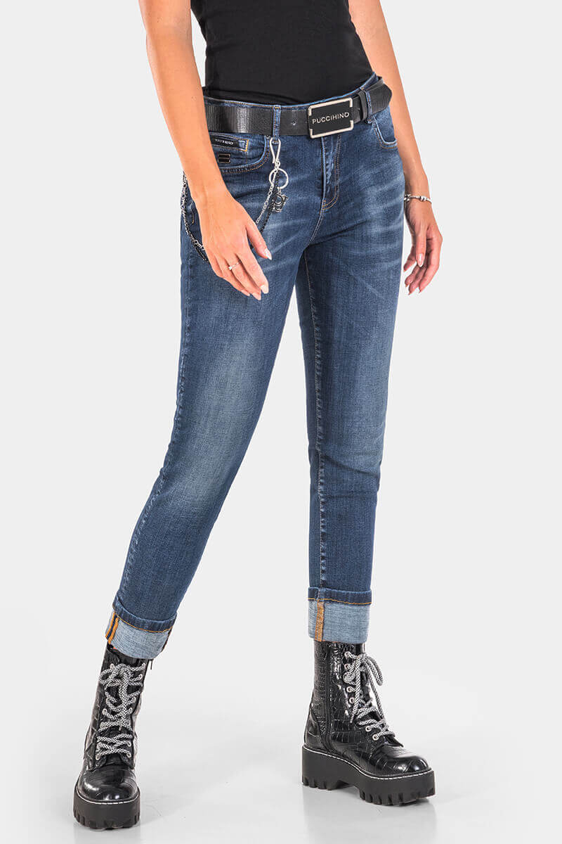 Бойфренд дамски дънки 50299 Puccihino | INDIGO Fashion