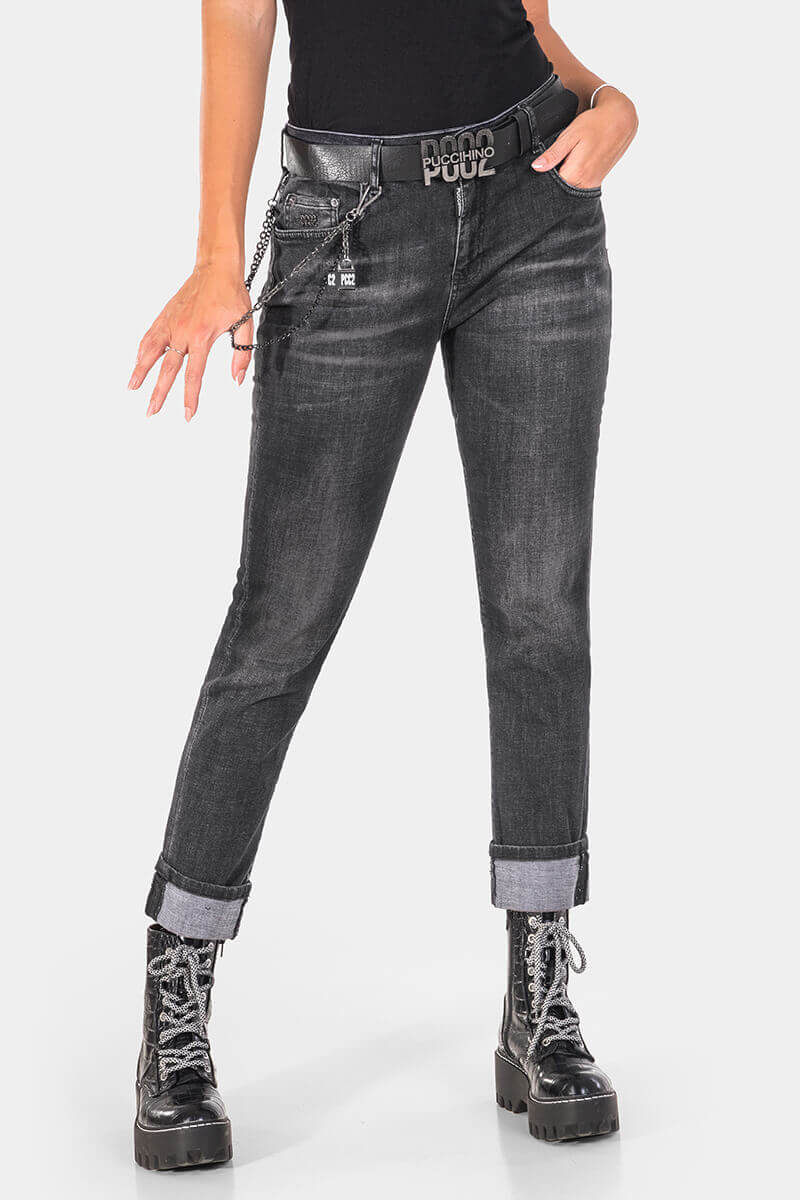 Бойфренд дамски дънки 50310 Puccihino | INDIGO Fashion