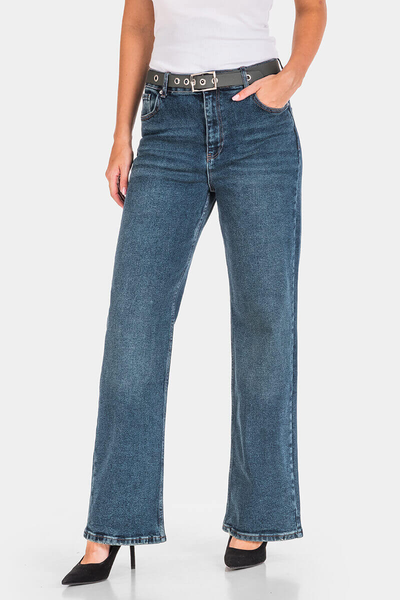 Wide Leg дамски разкроени дънки 1156-79 Estero Ragazza