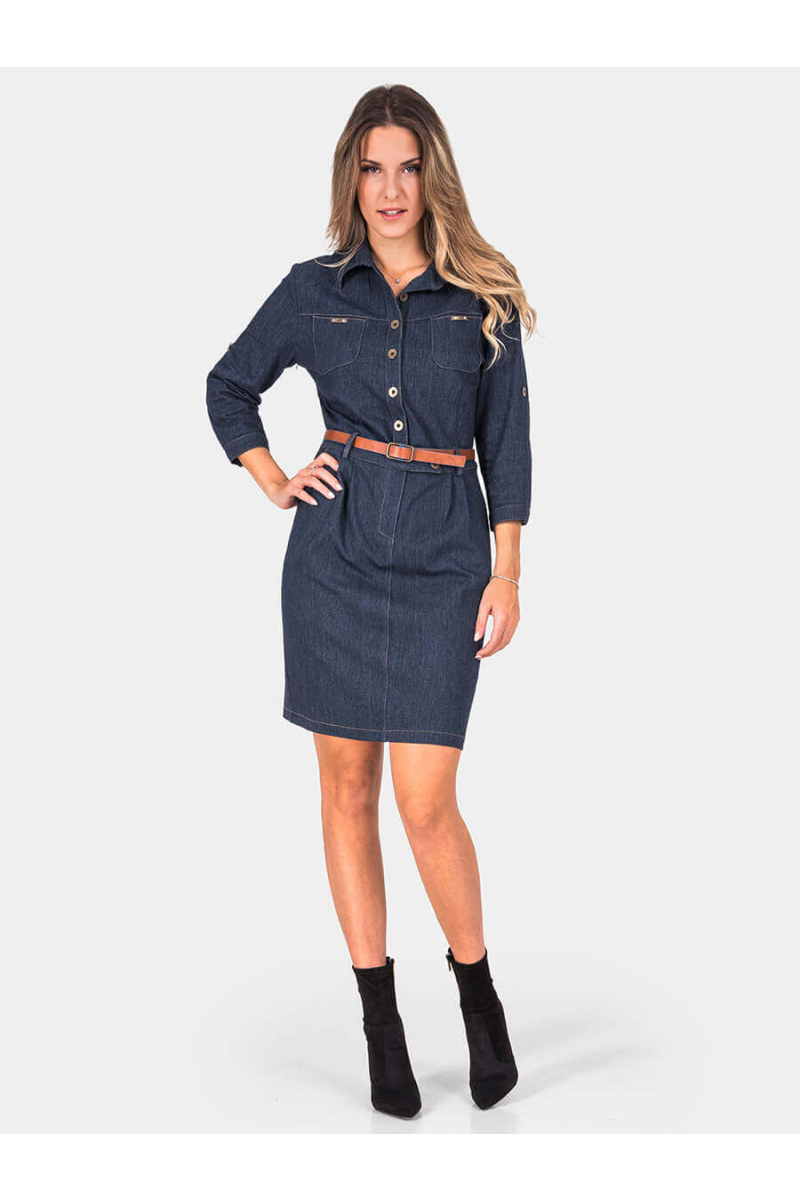 Рокля деним 21310-79 INDIGO Fashion