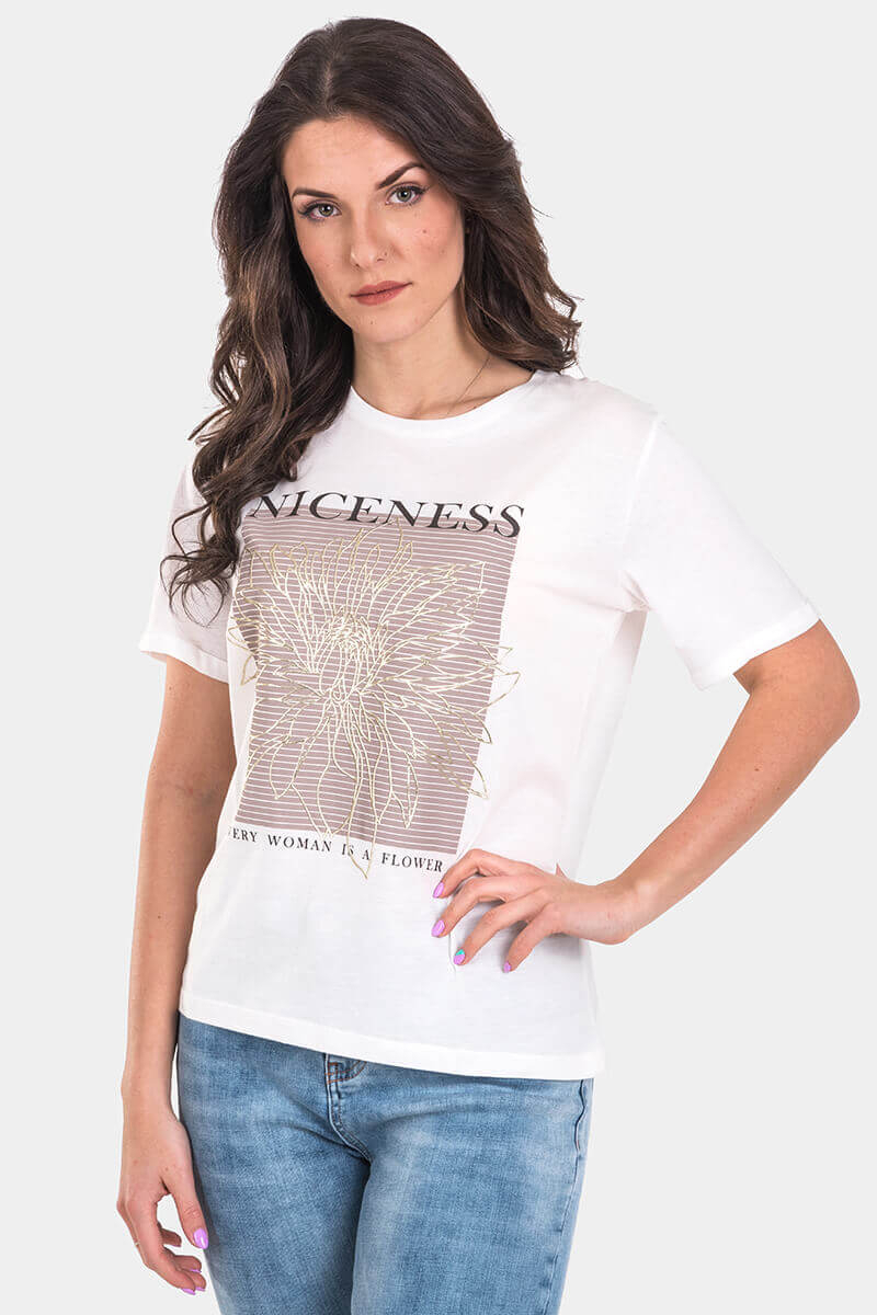 Дамска тениска 7807-01 INDIGO Fashion