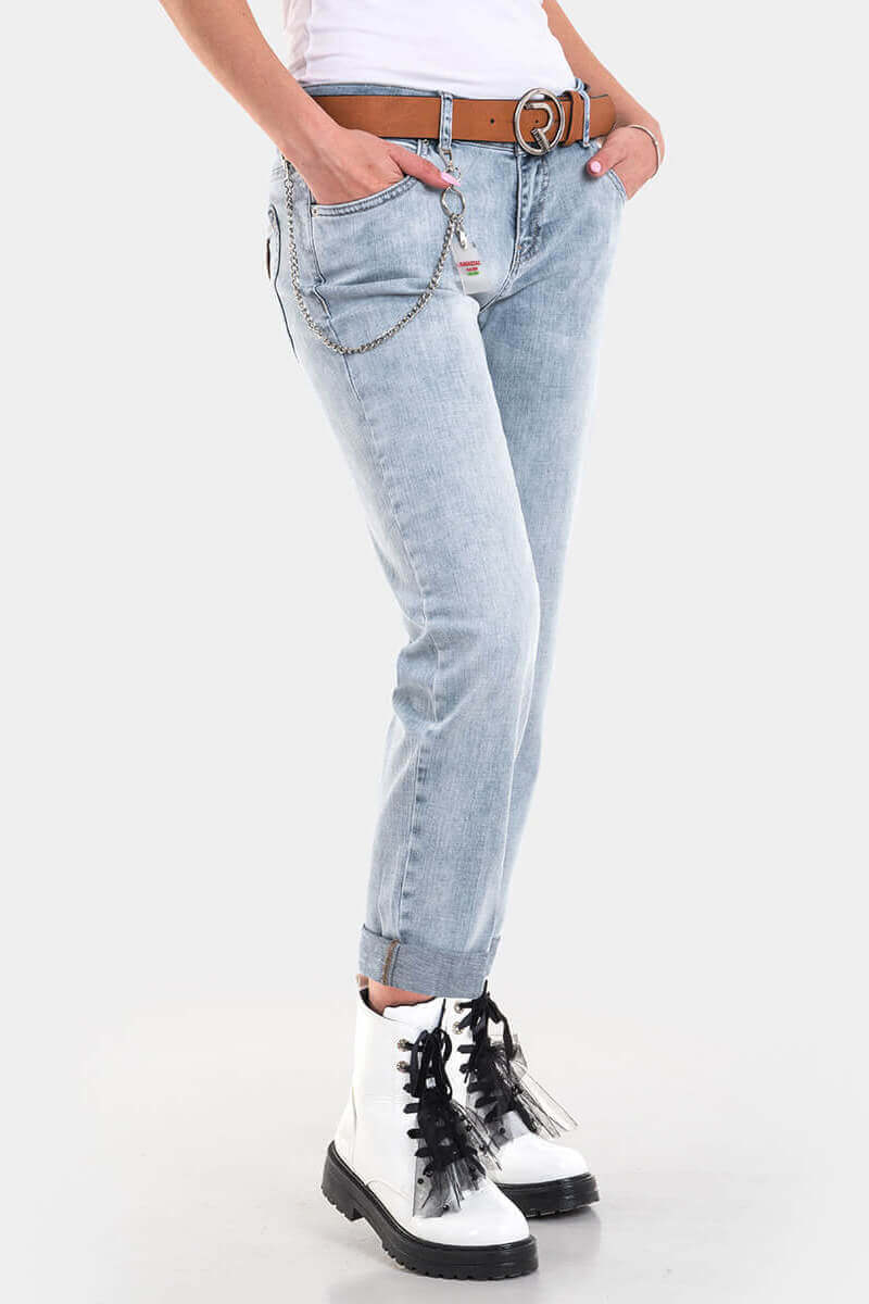 Бойфренд дамски дънки 6062 INDIGO Fashion