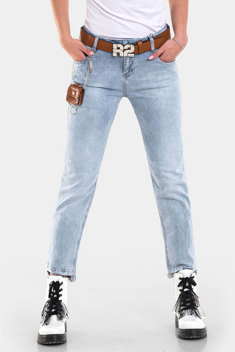 Бойфренд дамски дънки 6072A-73 INDIGO Fashion