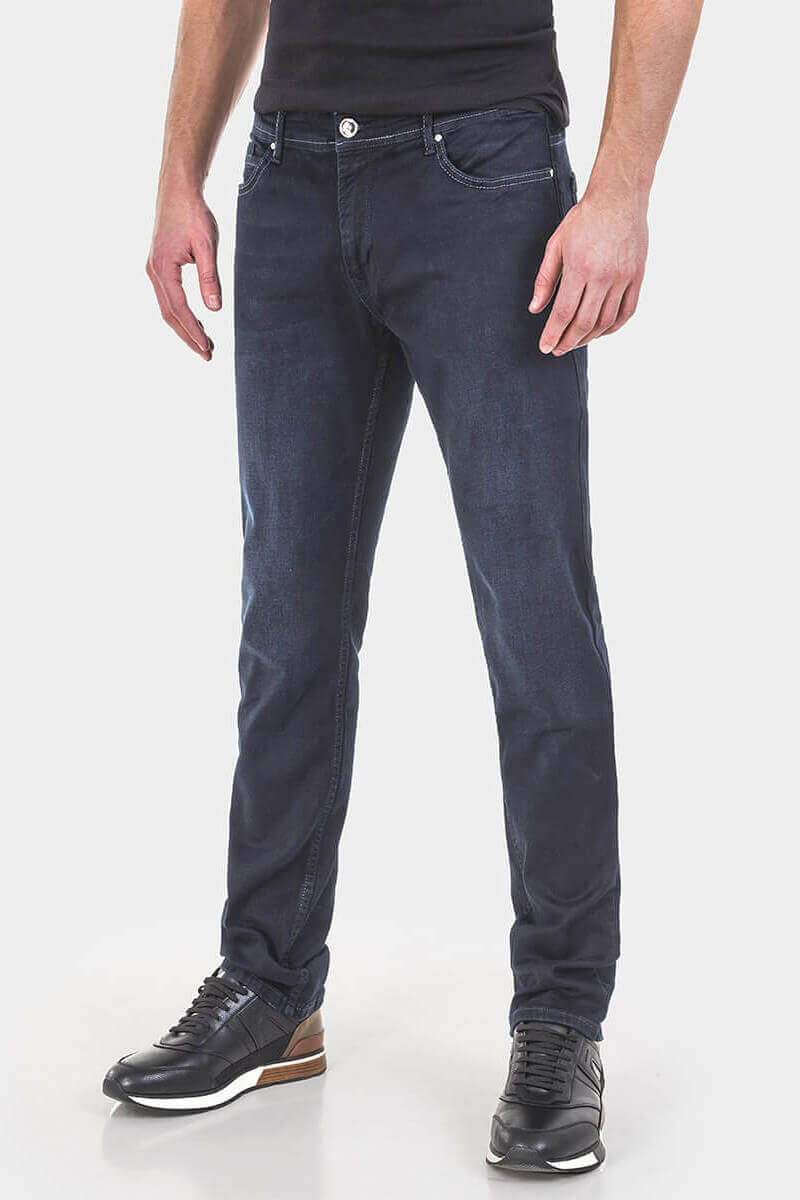 Прави мъжки дънки 9160 INDIGO Fashion