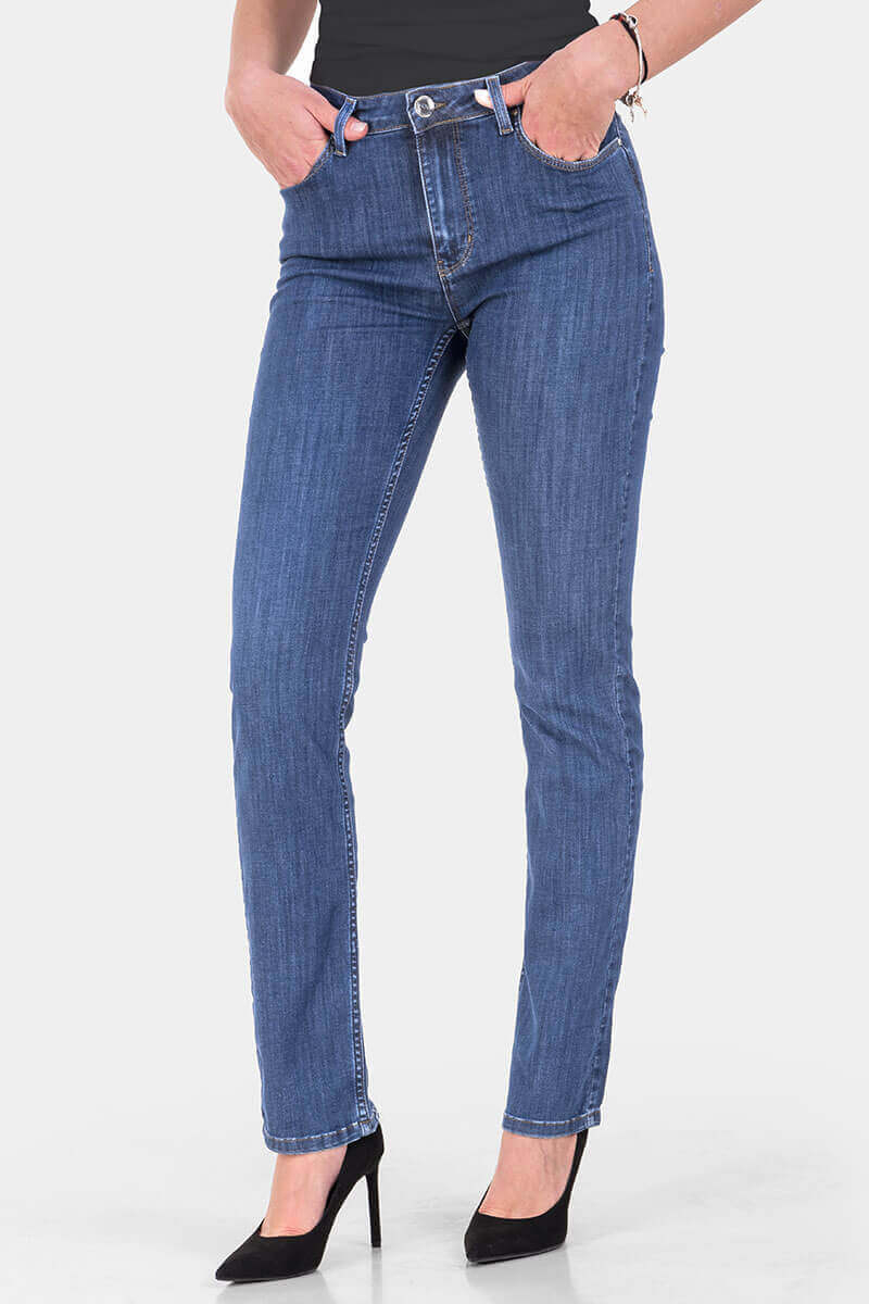 Прави дамски дънки 5253 INDIGO Fashion
