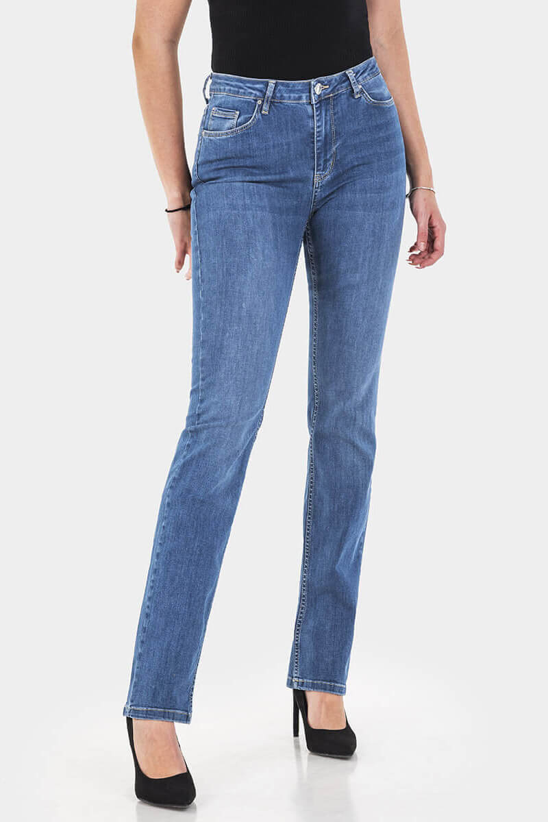 Прави дамски дънки 5772 INDIGO Fashion