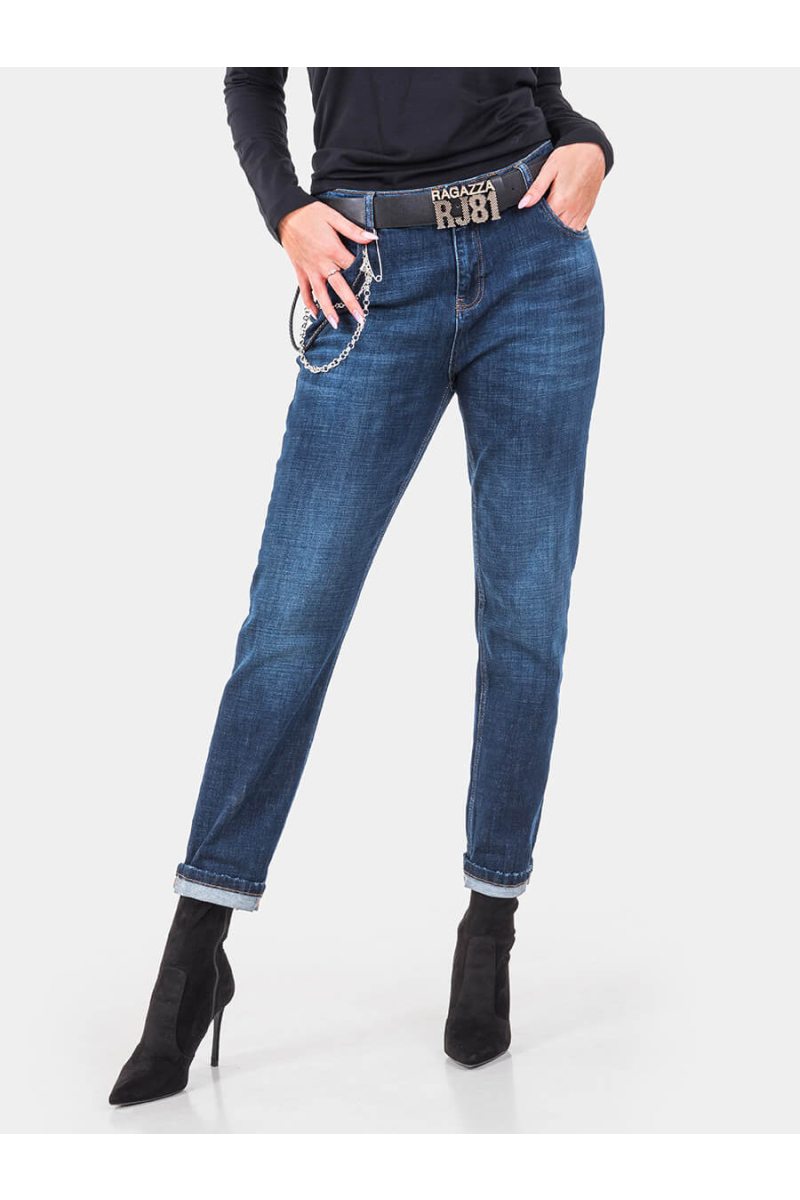 Бойфренд дамски дънки 6191 INDIGO Fashion