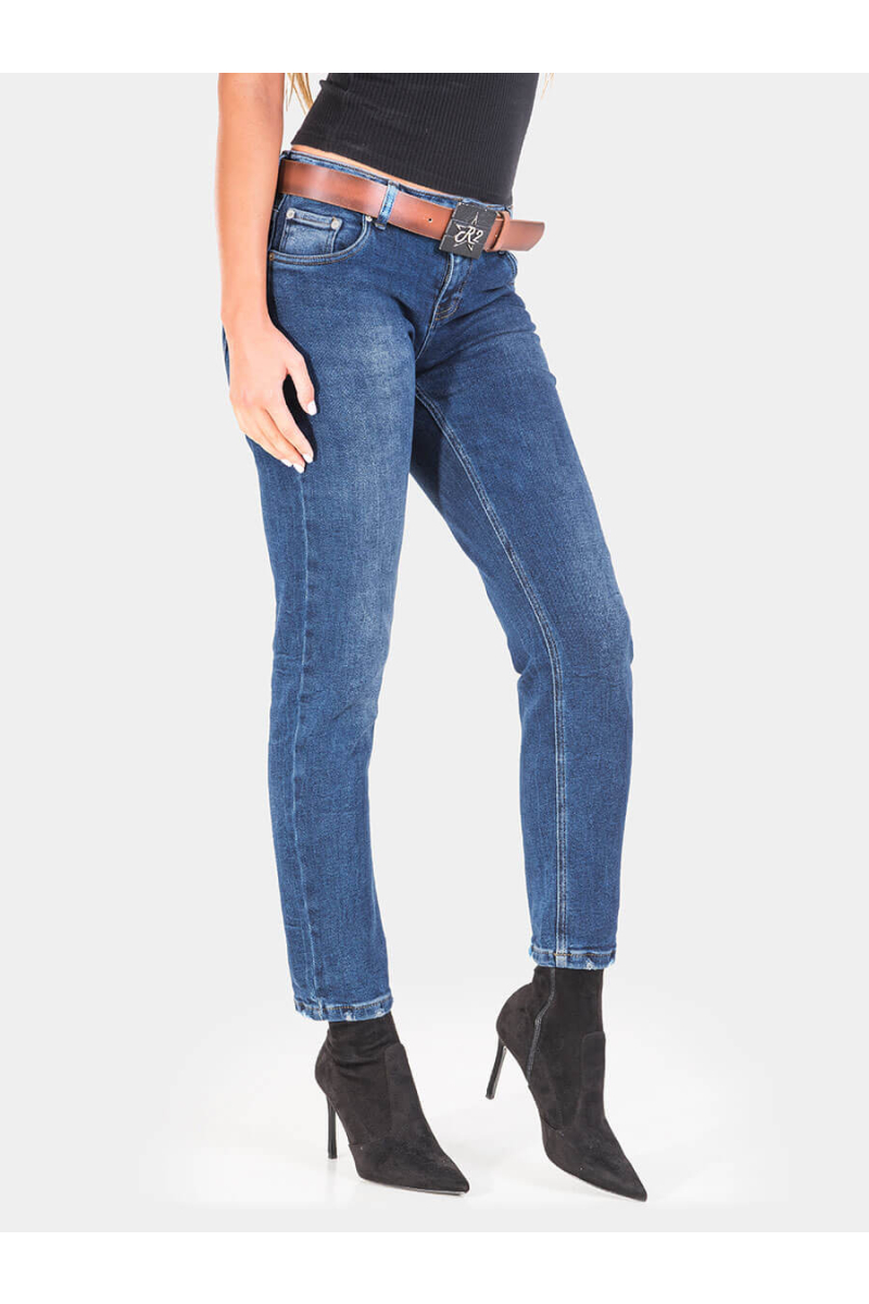 Бойфренд дамски дънки 6149A  INDIGO Fashion