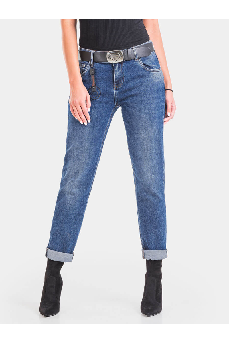 Бойфренд дамски дънки 6150 INDIGO Fashion