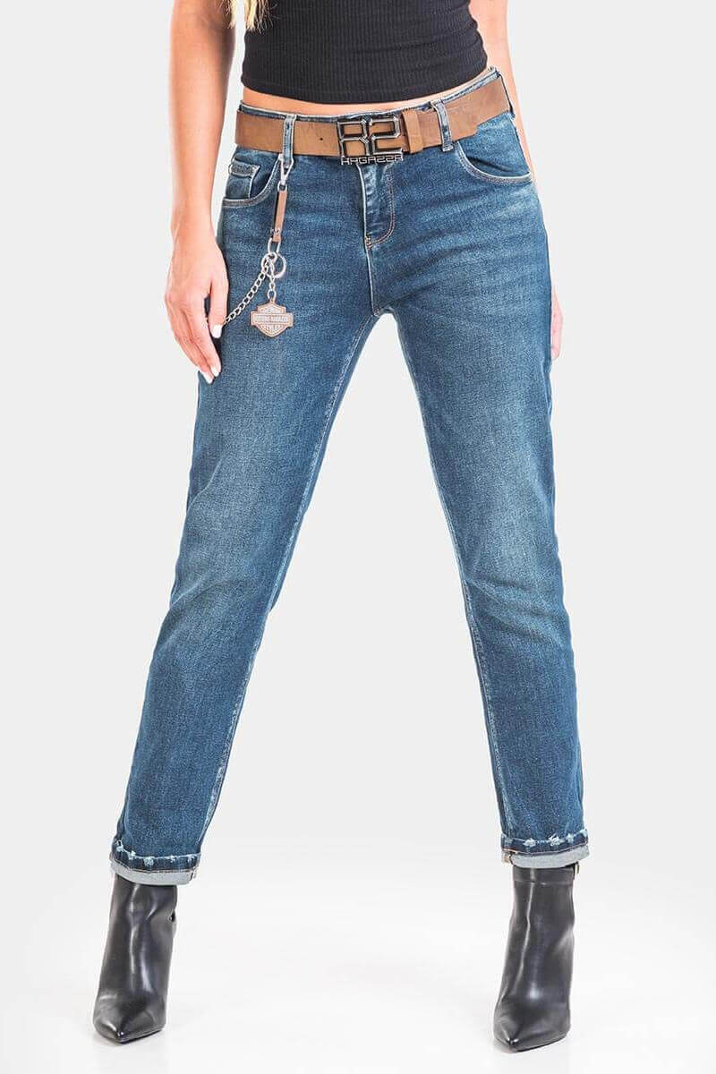 Бойфренд дамски дънки 6163 INDIGO Fashion