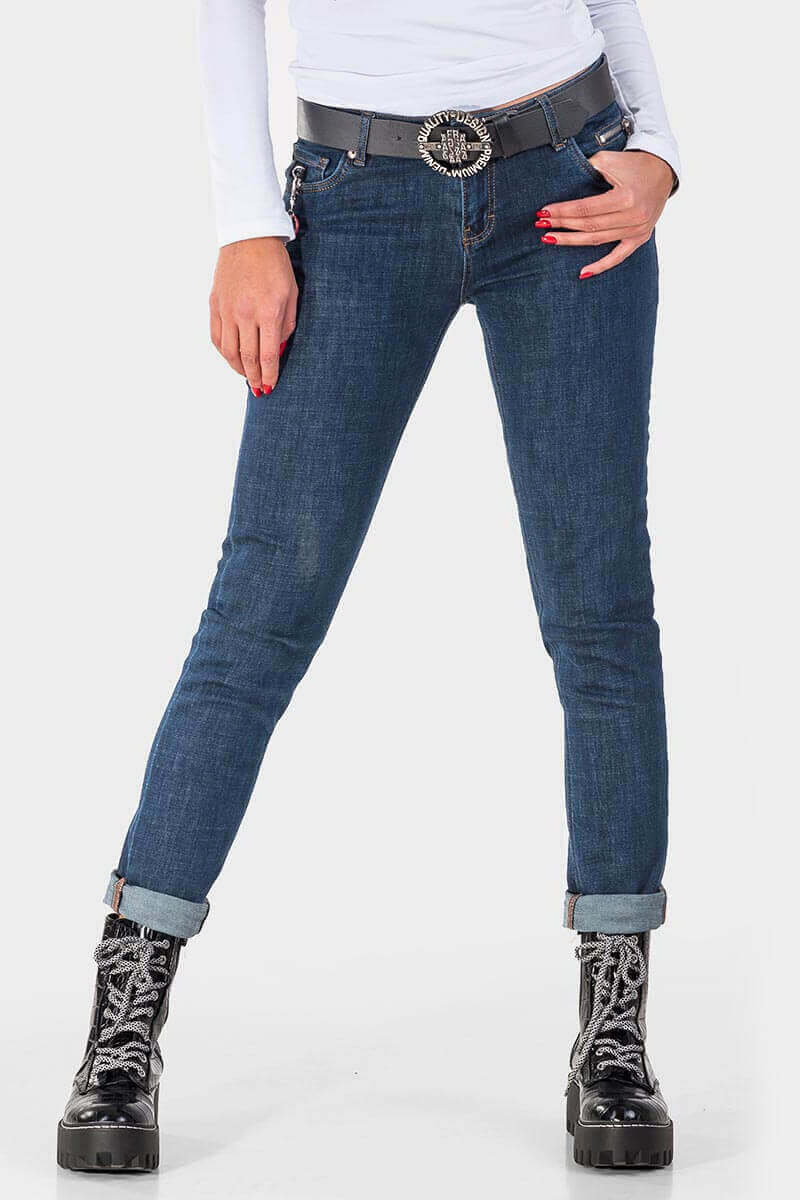 Бойфренд дамски дънки 5863 INDIGO Fahion