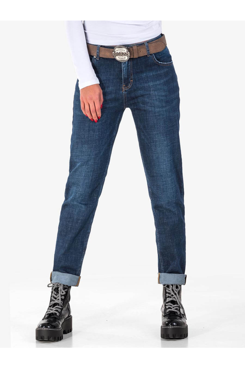 Бойфренд дамски дънки 5928 INDIGO Fashion