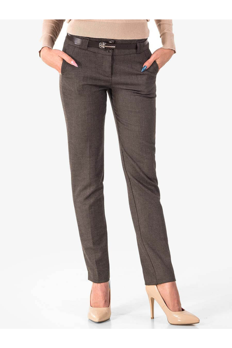 Кафяв дамски панталон 1242 INDIGO Fashion