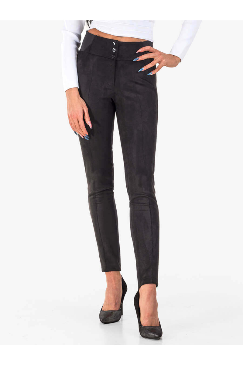 Черен дамски панталон 2301А INDIGO Fashion