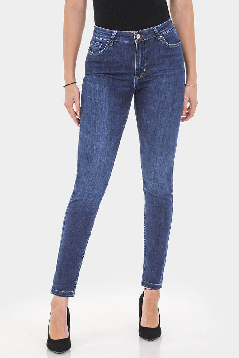 Слим фит дамски дънки 5639 INDIGO Fashion