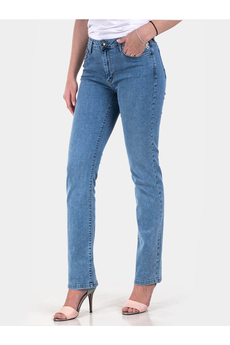 Прави дамски дънки 5799 INDIGO Fashion