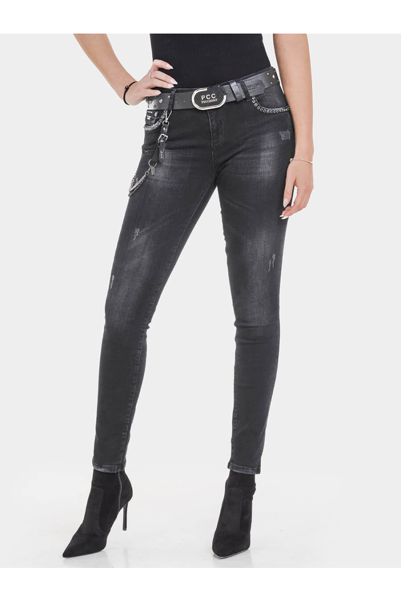 Слим фит дамски дънки 30199 INDIGO Fashion