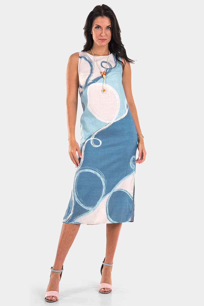 Дълга лятна рокля 8984-17 INDIGO Fashion