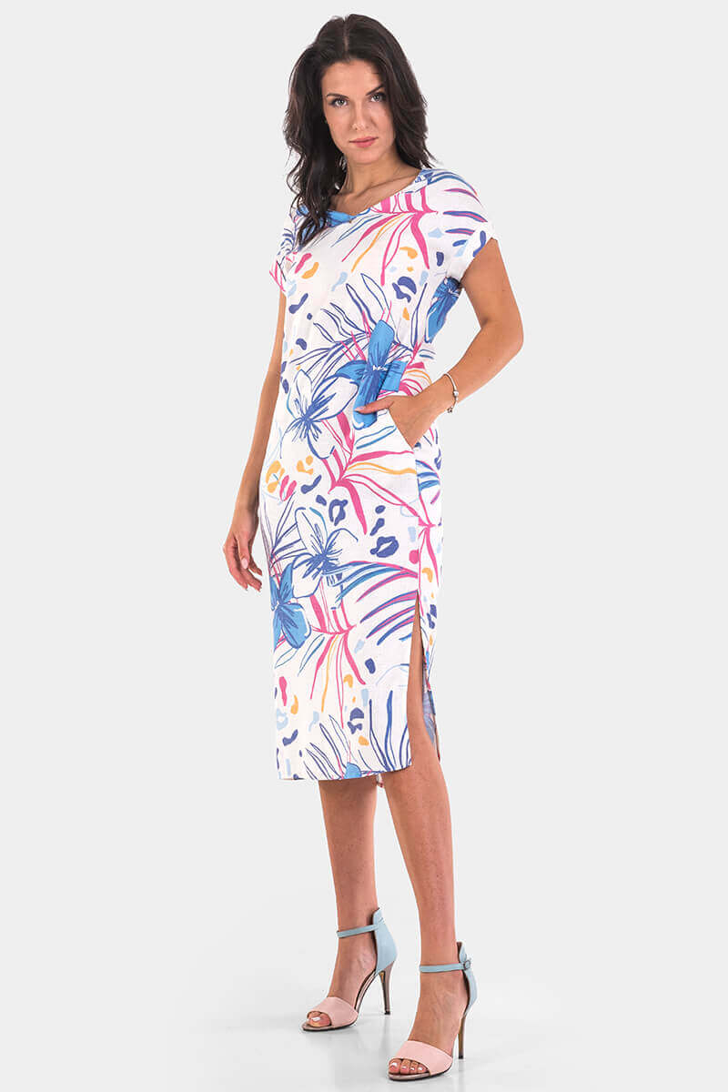 Дълга лятна рокля 8985-08 INDIGO Fashion