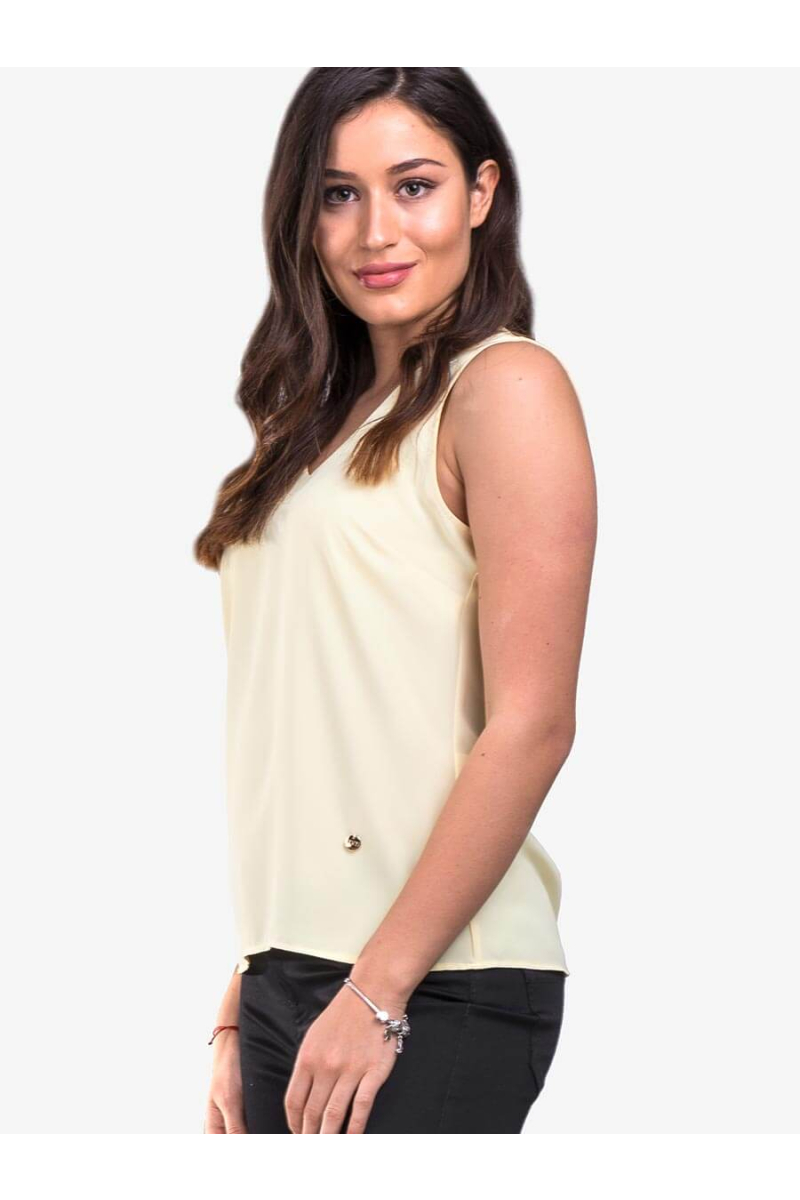 Eлегантен дамски топ с v-образно деколте 2328 INDIGO Fashion