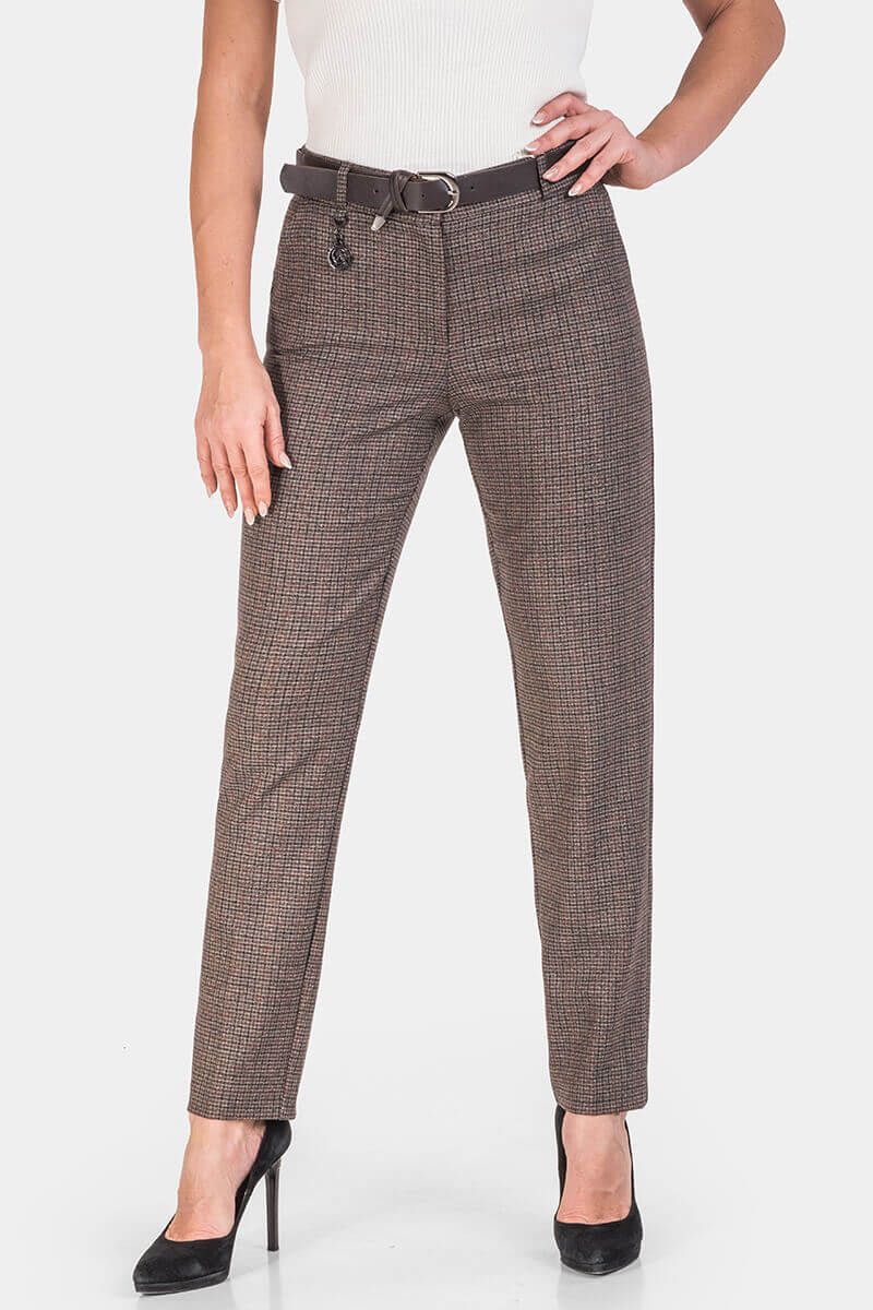 Елегантен дамски панталон с колан 3866-21 ACUN